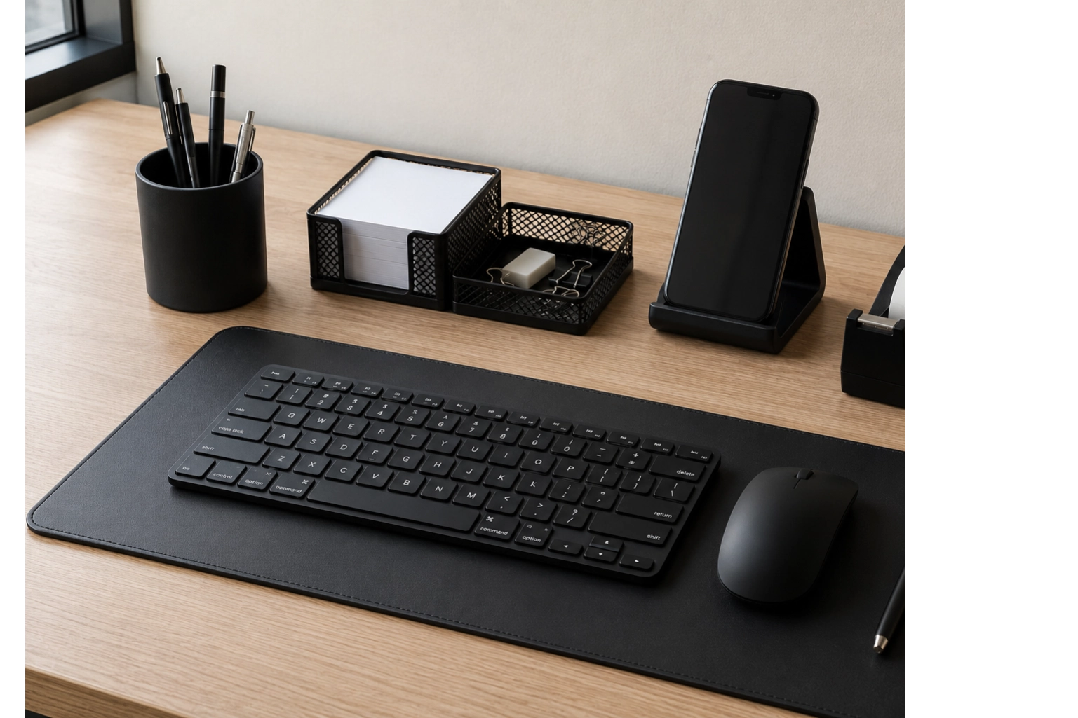Notebook on wooden surface — eco-friendly product